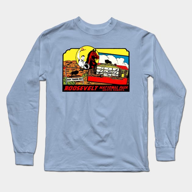 Roosevelt National Park North Dakota Vintage Long Sleeve T-Shirt by Hilda74